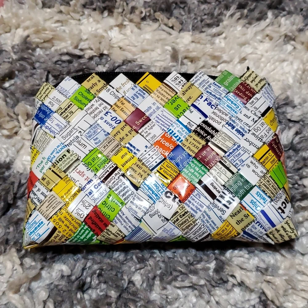 Handmade Upcycled Chip Bag Clutch Bag